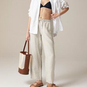 J. Crew Soleil Linen Pant in Flax - Size S